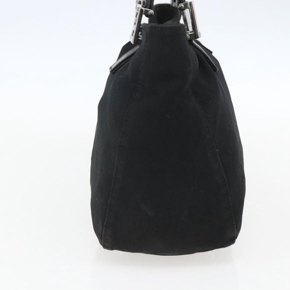 FENDI Hand Bag Black Silver Auth 157127
