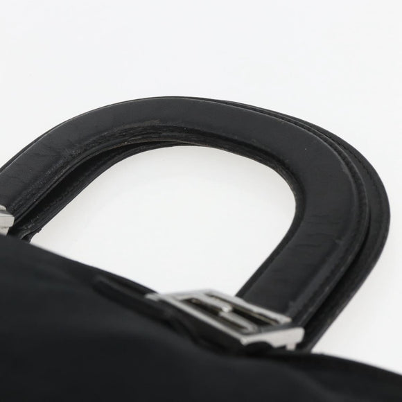 FENDI Hand Bag Black Silver Auth 157127