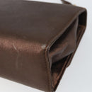 Salvatore Ferragamo Gancini Shoulder Bag Leather Bronze Gold Auth 157128-12