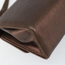 Salvatore Ferragamo Gancini Shoulder Bag Leather Bronze Gold Auth 157128-13