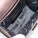 Salvatore Ferragamo Gancini Shoulder Bag Leather Bronze Gold Auth 157128-17