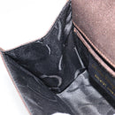 Salvatore Ferragamo Gancini Shoulder Bag Leather Bronze Gold Auth 157128-19