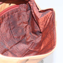 Salvatore Ferragamo Gancini Hand Bag Leather Brown Silver Auth 157129V-19