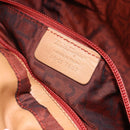 Salvatore Ferragamo Gancini Hand Bag Leather Brown Silver Auth 157129V-12