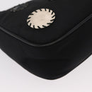 PRADA Re-Edition 2005 Shoulder Bag Nylon 2way Black Silver 1BH204 Auth 157130SAM-19
