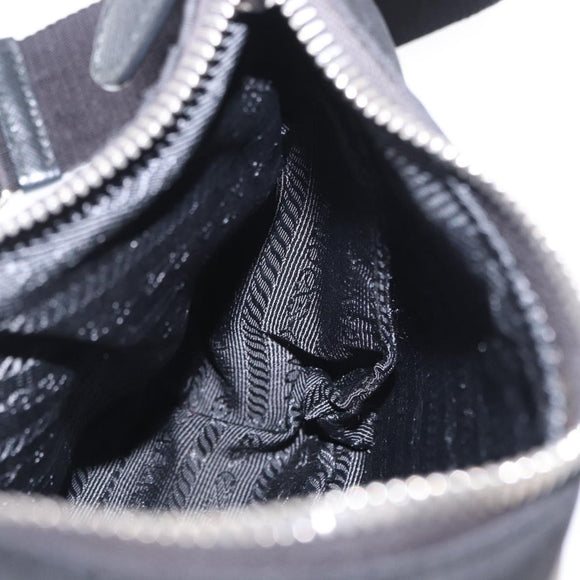 PRADA Re-Edition 2005 Shoulder Bag Nylon 2way Black Silver 1BH204 Auth 157130SAM