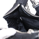 PRADA Re-Edition 2005 Shoulder Bag Nylon 2way Black Silver 1BH204 Auth 157130SAM-25