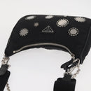 PRADA Re-Edition 2005 Shoulder Bag Nylon 2way Black Silver 1BH204 Auth 157130SAM-7