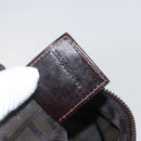 FENDI Zucca Canvas Hand Bag Black Brown Auth 157133-12
