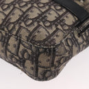 Christian Dior Trotter Canvas Oblique Schultertasche Schwarz Silber Auth 157136-15