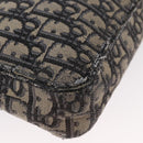 Christian Dior Trotter Canvas Oblique Schultertasche Schwarz Silber Auth 157136-16