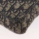 Christian Dior Trotter Canvas Oblique Schultertasche Schwarz Silber Auth 157136-17