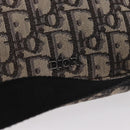 Christian Dior Trotter Canvas Oblique Schultertasche Schwarz Silber Auth 157136-19