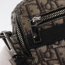 Christian Dior Trotter Canvas Oblique Schultertasche Schwarz Silber Auth 157136-20