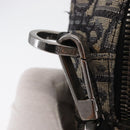 Christian Dior Trotter Canvas Oblique Schultertasche Schwarz Silber Auth 157136-10