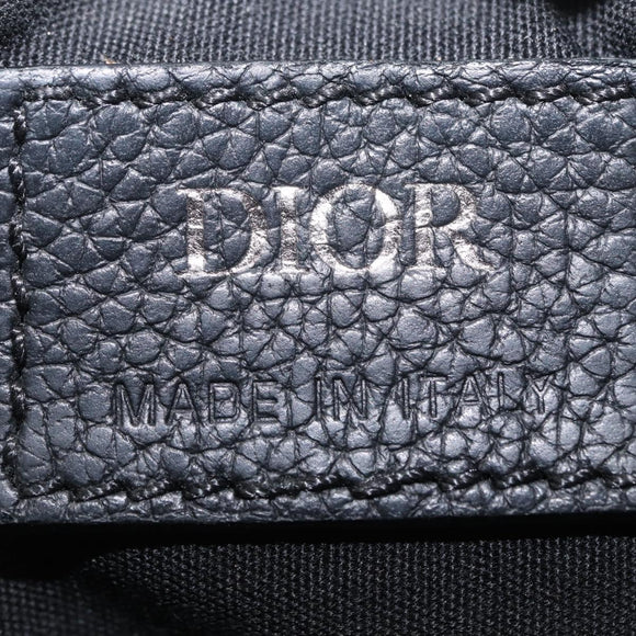 Christian Dior Trotter Canvas Oblique Schultertasche Schwarz Silber Auth 157136