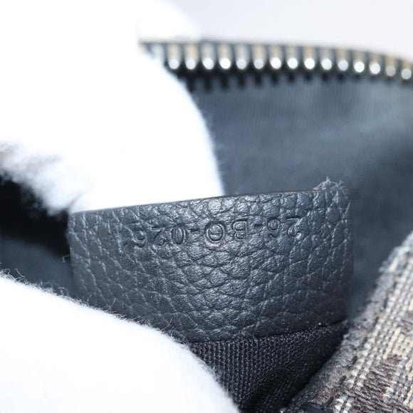 Christian Dior Trotter Canvas Oblique Schultertasche Schwarz Silber Auth 157136