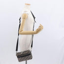 Christian Dior Trotter Canvas Oblique Schultertasche Schwarz Silber Auth 157136-24