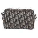 Christian Dior Trotter Canvas Oblique Schultertasche Schwarz Silber Auth 157136-2