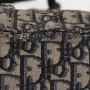 Christian Dior Trotter Canvas Oblique Schultertasche Schwarz Silber Auth 157136-3