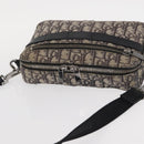 Christian Dior Trotter Canvas Oblique Schultertasche Schwarz Silber Auth 157136-7