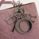 Christian Dior Canage Hand Bag Nylon 2way Pink Silver Auth 157137-18
