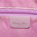 Christian Dior Canage Hand Bag Nylon 2way Pink Silver Auth 157137-19