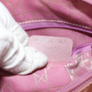 Christian Dior Canage Hand Bag Nylon 2way Pink Silver Auth 157137-12