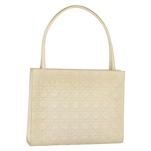 Christian Dior Canage Tote Bag Nylon Beige Auth 157138