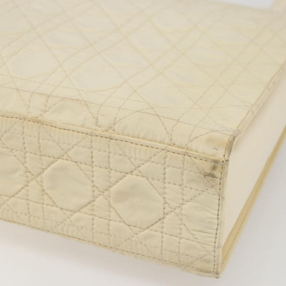 Christian Dior Canage Tote Bag Nylon Beige Auth 157138