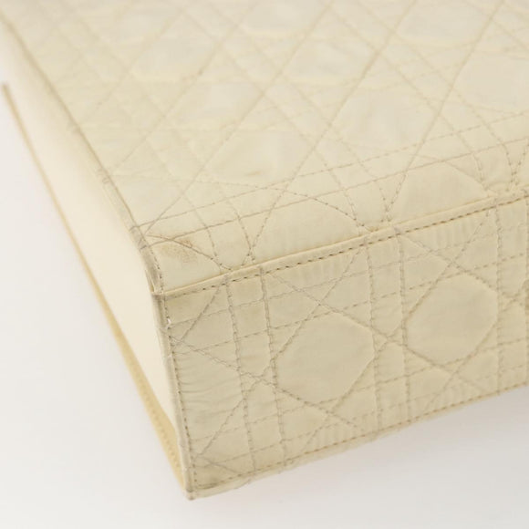 Christian Dior Canage Tote Bag Nylon Beige Auth 157138