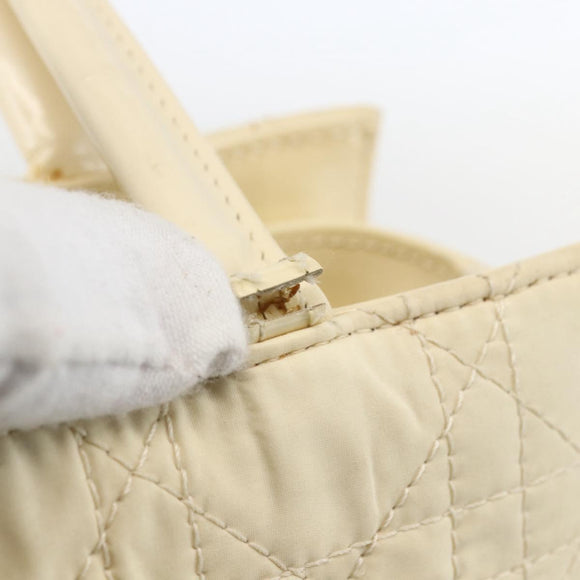 Christian Dior Canage Tote Bag Nylon Beige Auth 157138