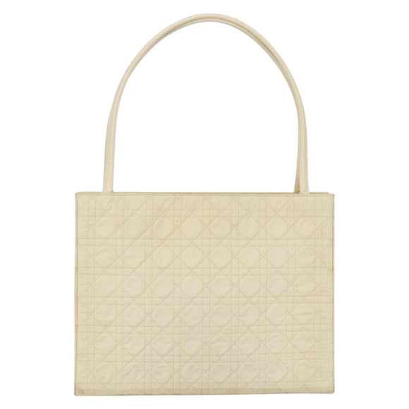 Christian Dior Canage Tote Bag Nylon Beige Auth 157138