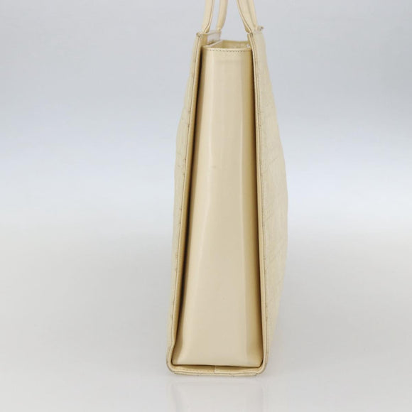 Christian Dior Canage Tote Bag Nylon Beige Auth 157138