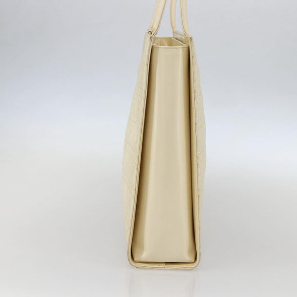 Christian Dior Canage Tote Bag Nylon Beige Auth 157138