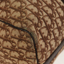 Christian Dior Trotter Canvas Boston Bag Beige Gold Auth 157139-12