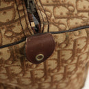 Christian Dior Trotter Canvas Boston Bag Beige Gold Auth 157139-15