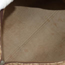 Christian Dior Trotter Canvas Boston Bag Beige Gold Auth 157139-17