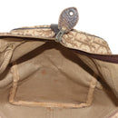 Christian Dior Trotter Canvas Boston Bag Beige Gold Auth 157139-19