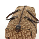Christian Dior Trotter Canvas Boston Bag Beige Gold Auth 157139-6