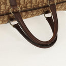 Christian Dior Trotter Canvas Boston Bag Beige Gold Auth 157139-7