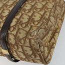 Christian Dior Trotter Canvas Handtasche Beige Gold Auth 157140-8