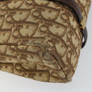 Christian Dior Trotter Canvas Hand Bag Beige Gold Auth 157140-13