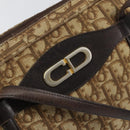 Christian Dior Trotter Canvas Hand Bag Beige Gold Auth 157140-14