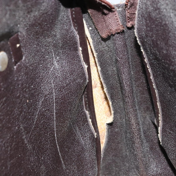 Christian Dior Trotter Canvas Hand Bag Beige Gold Auth 157140