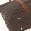 CELINE Macadam Canvas Tote Bag PVC Leather Brown Gold Auth 157141-14