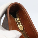 CELINE Macadam Canvas Tote Bag PVC Leather Brown Gold Auth 157141-10