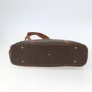 CELINE Macadam Canvas Tote Bag PVC Leather Brown Gold Auth 157141-5