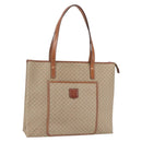 CELINE Macadam Canvas Tote Bag PVC Beige Auth 157142-1
