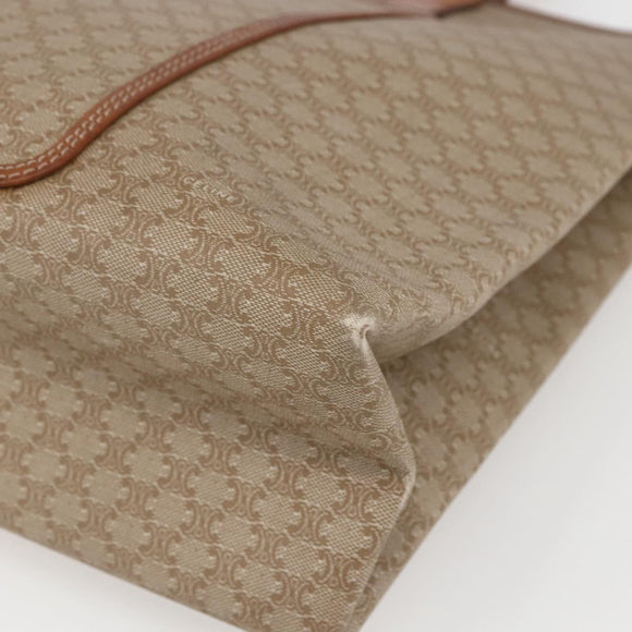 CELINE Macadam Canvas Tote Bag PVC Beige Auth 157142